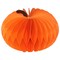 Orange Pumpkin Honeycomb - Medium Magnetic Paper Decor - 4.8 x 6.3